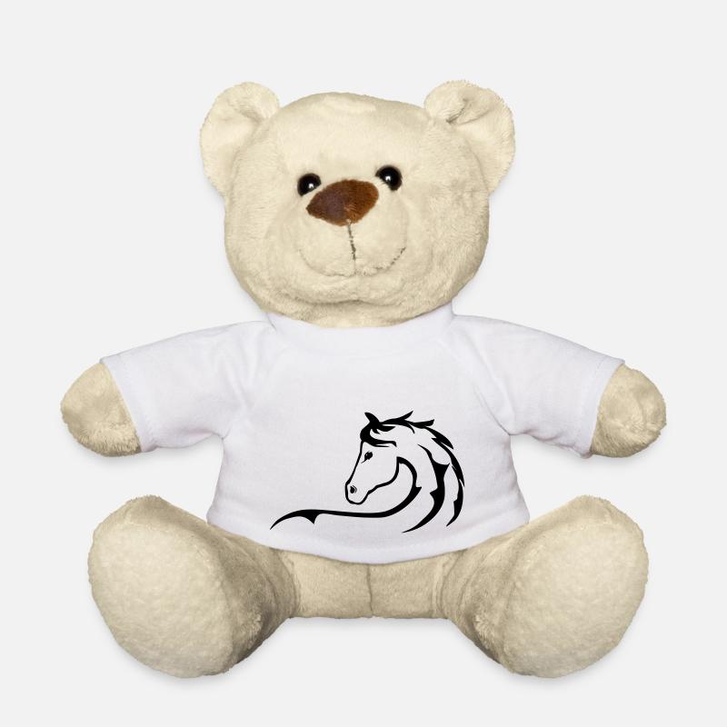 Pferd, Pferde, Pferdesilhouette - Teddy - Weiß