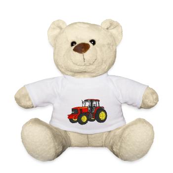 Tractor - Teddy Bear - white - Front