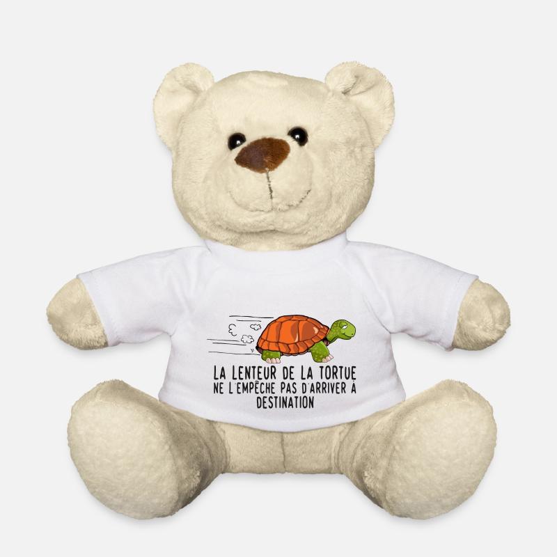 lenteur tortue empeche arriver destination citatio - Nounours - blanc