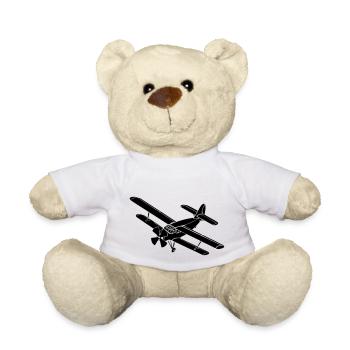 Aviateur pilote d'avion Anna Antonov AN-2 - Nounours - blanc - Devant