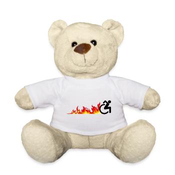 Schneller Rollstuhlfahrer. Schneller Rollstuhlfahrer * - Teddy - Weiß - Vorne