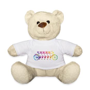buntes Tandem Fahrrad für fünf Personen - Teddy - Weiß - Vorne