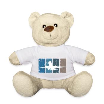 Flugzeug Pilot Luftfahrt - Teddy - Weiß - Vorne