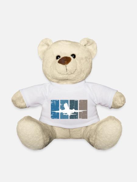 Flugzeug Pilot Luftfahrt - Teddy - Weiß