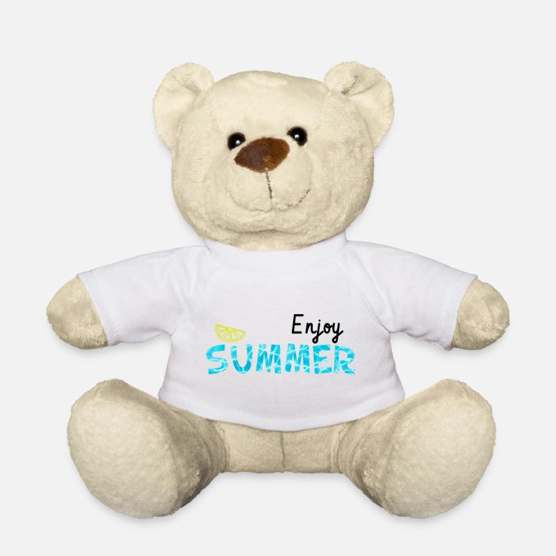 Genieße den Sommer - Limette cool Sommer Geschenk - Teddy - Weiß