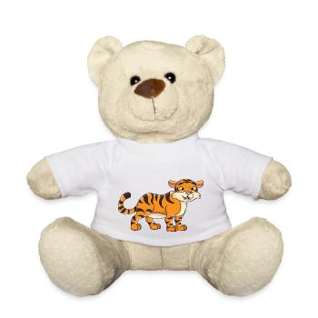tiger - Teddy Bear - white - Front