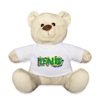 DNB Drum n Bass Junglist Heavy Glitch - Teddy Bear - white - Front