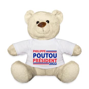 Philippe Poutou Président 2022 - Nounours - blanc - Devant