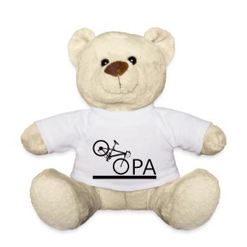 Opa Fahrrad Mountainbike Radeln bester Opa - Teddy - Weiß - Vorne