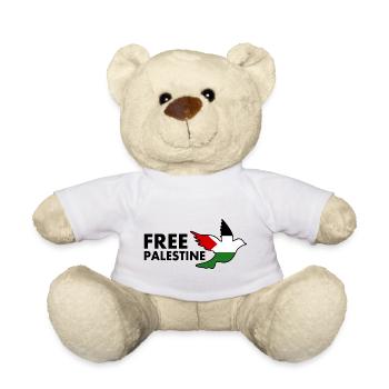 Free palestine - Nounours - blanc - Devant