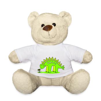 Le petit Dino sent une fleur - Nounours - blanc - Devant