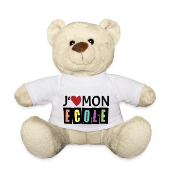 J aime mon école - Nounours - blanc - Devant