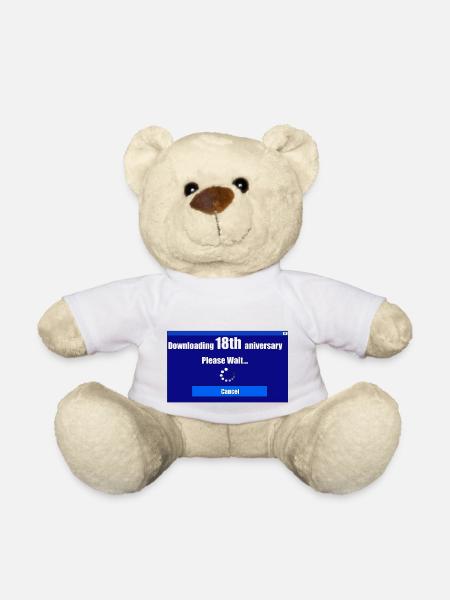 Downloading 18th anniversary - Teddy Bear - white