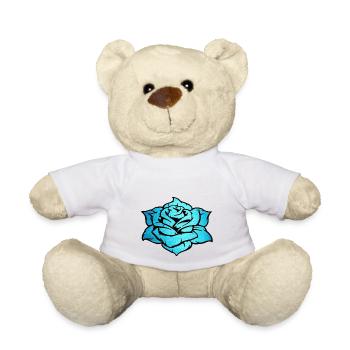 Rose Turquoise - Nounours - blanc - Devant
