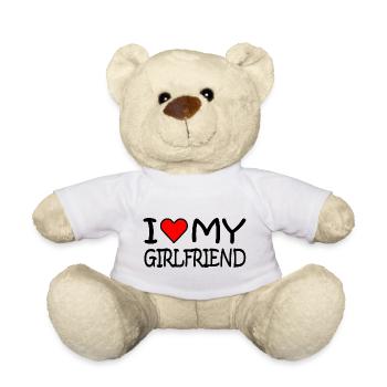 I love my girlfriend - Nounours - blanc - Devant