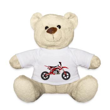 super Moto Rot Weiss - Teddy - Weiß - Vorne