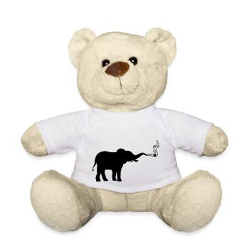 Fumer l’herbe à joint d’éléphant - Nounours - blanc - Devant