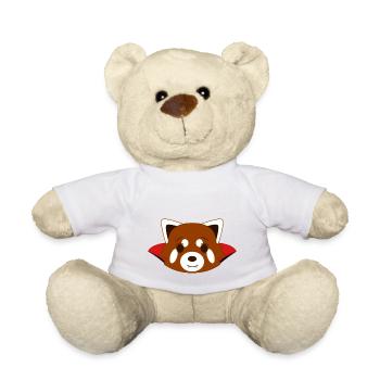 Red panda disguised as a vampire for Halloween - Teddy Bear - white - Front