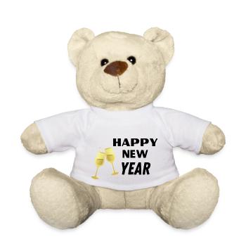 HAPPY NEW YEAR - Nounours - blanc - Devant