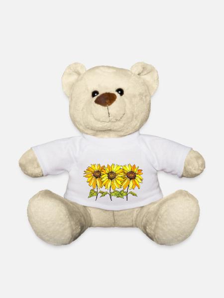 Blumen - Teddy - Weiß