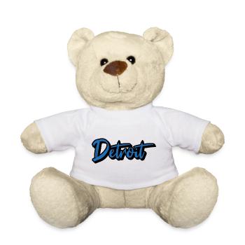 Detroit Script Blue - Nounours - blanc - Devant