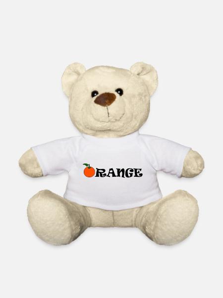 Orange - Teddy - Weiß
