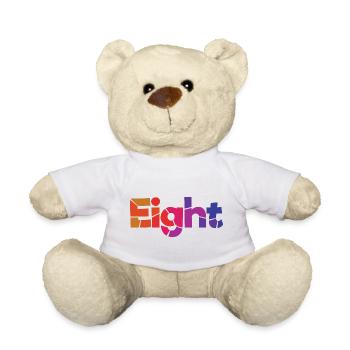 Huit - 8 ans anniversaire, 8 ans anniversaire - Nounours - blanc - Devant