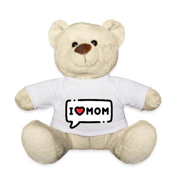 Liebe zu Mama - Teddy - Weiß - Vorne
