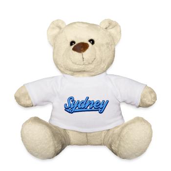 Sydney Ocean Script Logo - Teddy - Weiß - Vorne