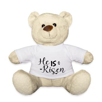 He Is Risen - Teddy Bear - white - Front