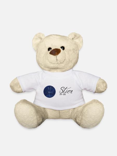 Sternzeichen Stier Tierkreiszeichen Astrologie - Teddy - Weiß