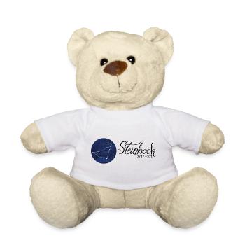 Sternzeichen Steinbock Tierkreiszeichen Astrologie - Teddy - Weiß - Vorne
