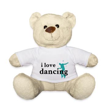 Dancing Dance Music - Teddy Bear - white - Front