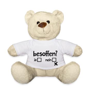 Bier Gerstensaft Alkohol Party - Teddy - Weiß - Vorne