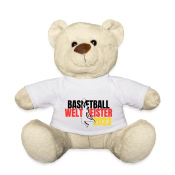 Basketball WM 2023 Fan-Shirt Weltmeister - Teddy - Weiß - Vorne
