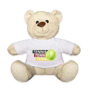Tennis Elegance : Noir, Rouge, Or - Nounours - blanc - Devant
