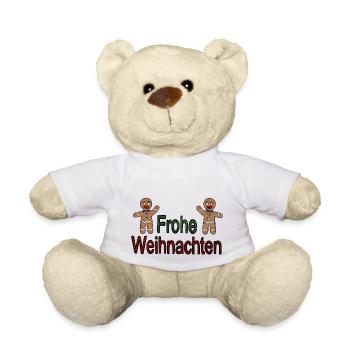 Frohe Weihnachten Lebkuchen - Teddy - Weiß - Vorne