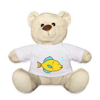 Bande dessinée de poisson - Nounours - blanc - Devant