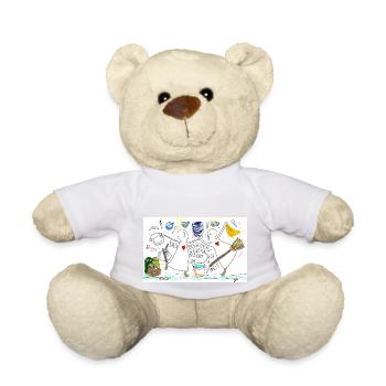 Das bisschen Haushalt macht sich gut zu zweit. - Teddy - Weiß - Vorne