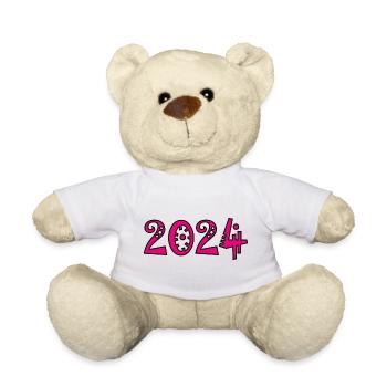 HAPPY NEW YEAR. NEW YEAR'S EVE. NEW YEAR - Teddy Bear - white - Front