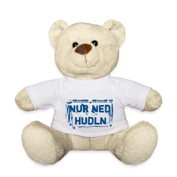 Hudln - bayerische Sprache - Teddy - Weiß - Vorne