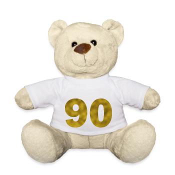 Geburtstag 90 Jahre - Teddy - Weiß - Vorne
