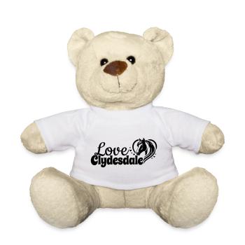 Clydesdale Love Herz Pferdekopf - Teddy - Weiß - Vorne