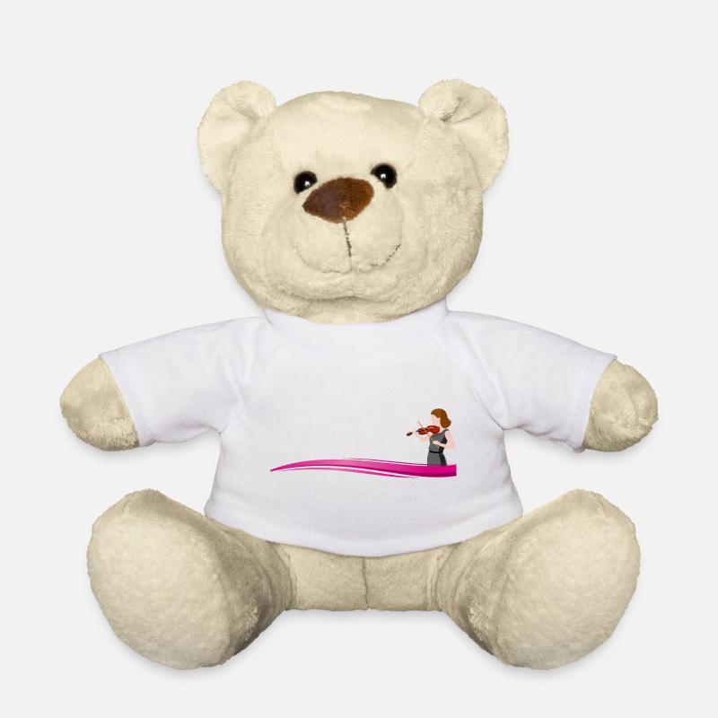 Violinistin on a wave - Teddy - Weiß