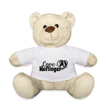 Haflinger amour coeur tête de cheval - Nounours - blanc - Devant