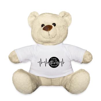 cafe racer symbol puls Motorrad Biker Caferacer - Teddy - Weiß - Vorne