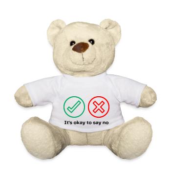 YES? - NO? ~ It´s okay to say no - Teddy - Weiß - Vorne