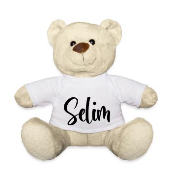 Name - Selim - Teddy Bear - white - Front
