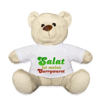 La salade est ma currywurst - Nounours - blanc - Devant