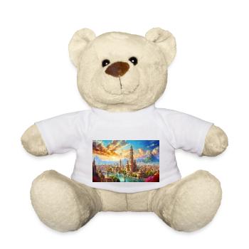 schöne mythische Orte – Der Turmbau zu Babel - Teddy - Weiß - Vorne